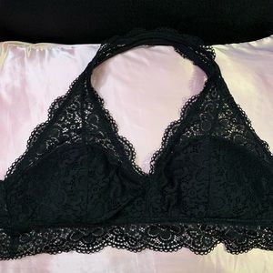 Aerie Lace Halter Padded Bralette Large